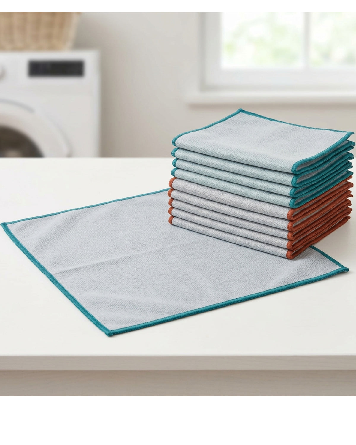 Clovn Bamboo Viscose Cleaning Cloths 25 x 25 cm Ten Pack - Lifestyle view